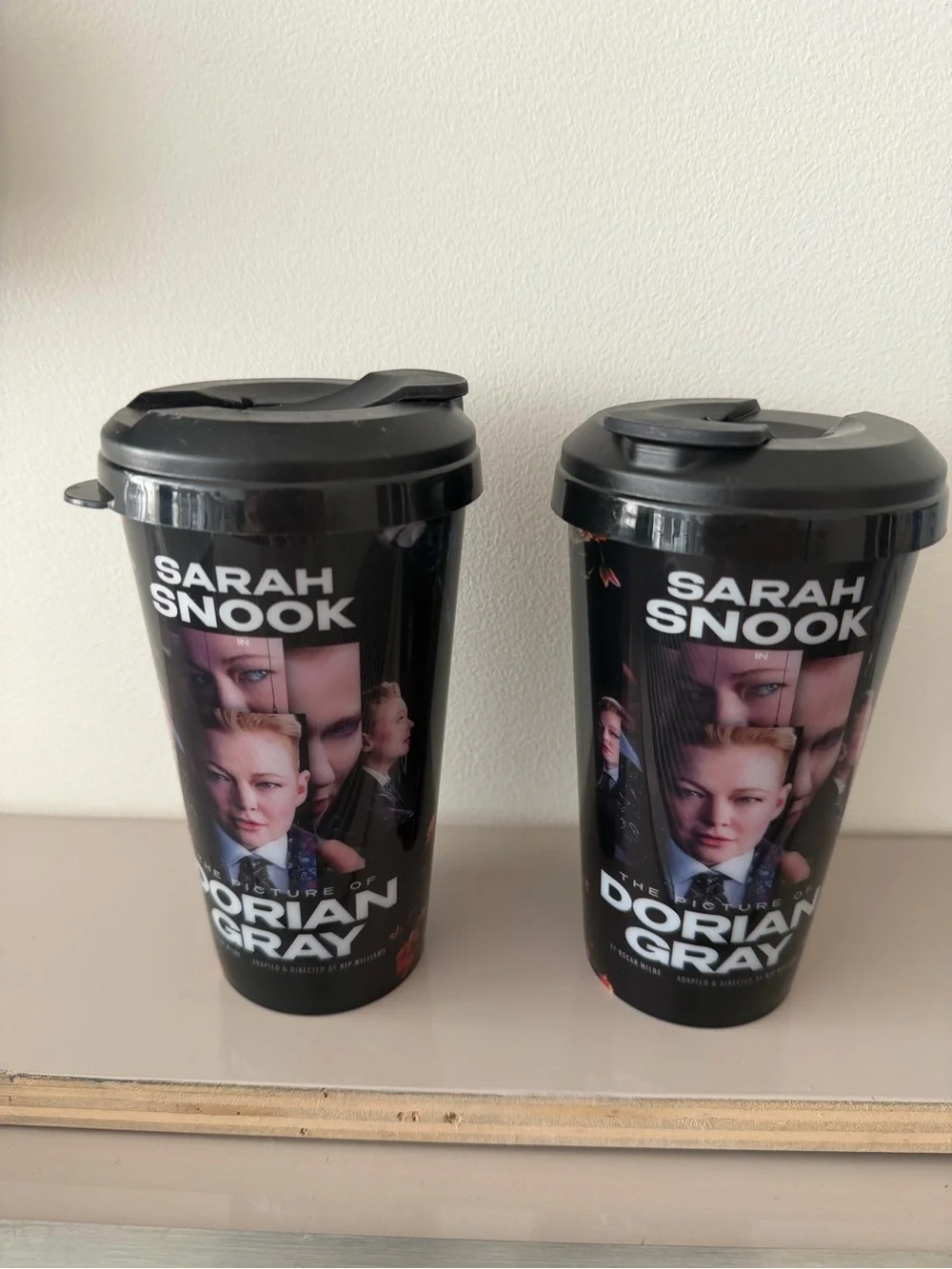 🗽Broadway Dorian Gray Black Travel Tumbler - Set of 2